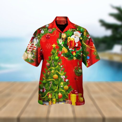 Christmas Tree Red Hawaiian Shirt