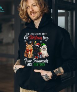 Christmas Tree Your Ornaments Are History   Christmas Cat Classic T Shirt