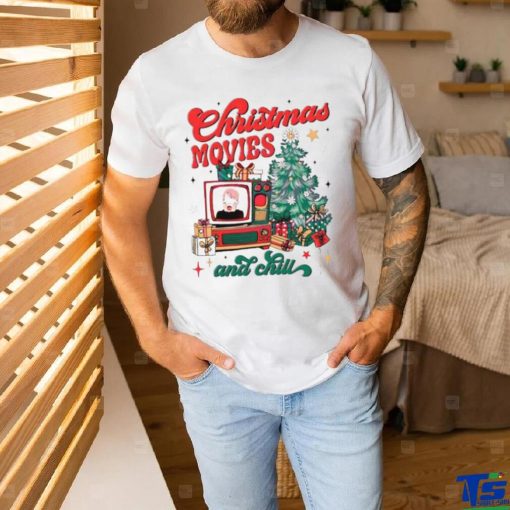 Christmas movie and chill retro shirt