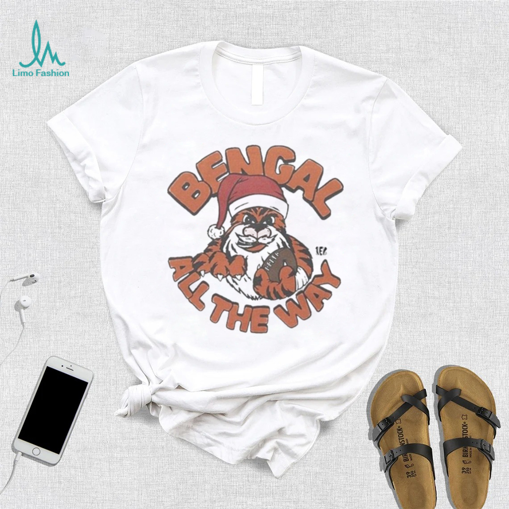 Cincinnati Bengals Bengal All The Way Christmas Shirt Cincinnati Bengals Bengal All The Way Christmas Shirt