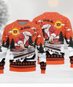 Cincinnati Bengals Christmas Funny DJ Santa New Style Knitted Sweater For Men And Women