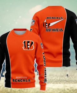 Cincinnati Bengals NFL Just Hate Us Personalized For Fans Sweater New