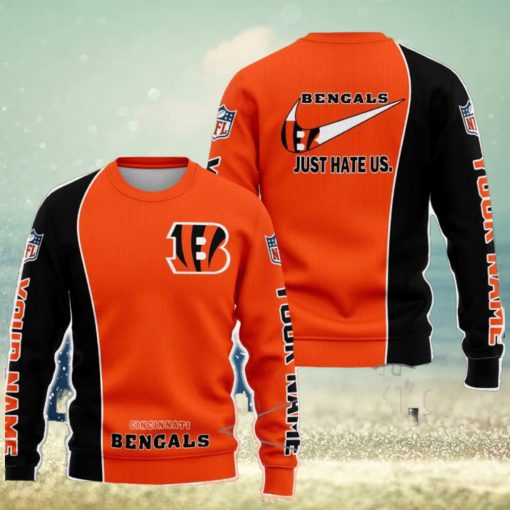 Cincinnati Bengals NFL Just Hate Us Personalized For Fans Sweater New