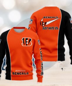 Cincinnati Bengals NFL Just Hate Us Personalized For Fans Sweater New