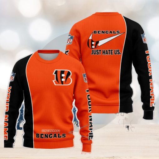 Cincinnati Bengals NFL Just Hate Us Personalized For Fans Sweater New