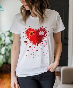 Cincinnati Bengals Ohio State Buckeyes logo hearts sport gift shirt