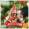 Cincinnati Bengals Snoopy And NFL Sport Ornament Personalized Your Family Name