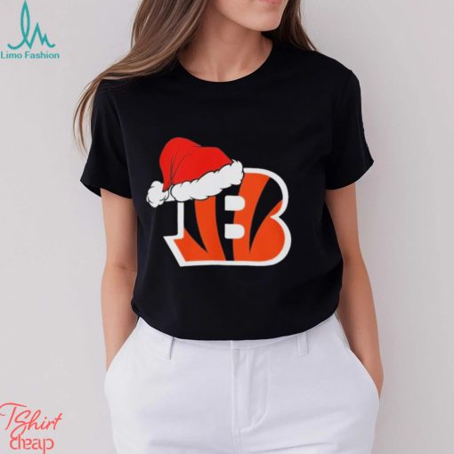 Cincinnati Bengals logo Santa Hat Christmas 2023 Shirt