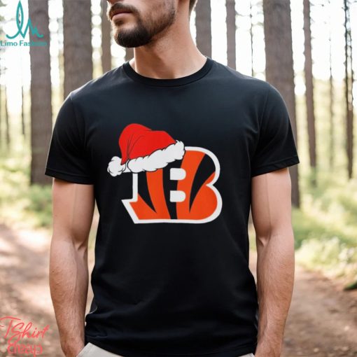 Cincinnati Bengals logo Santa Hat Christmas 2023 Shirt