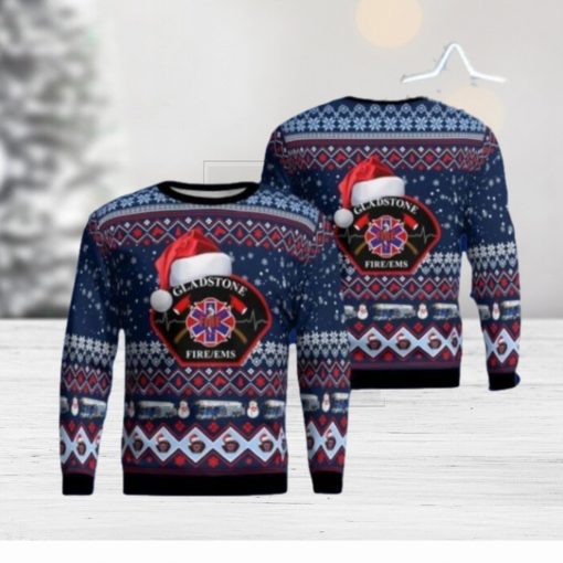 City Of Gladstone Fire Ems Ugly Christmas Sweaters Style Gift For Men And Women