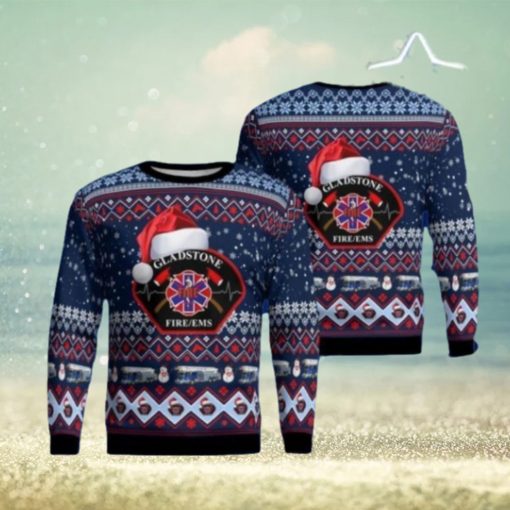 City Of Gladstone Fire Ems Ugly Christmas Sweaters Style Gift For Men And Women