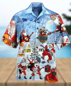 Classic Christmas Aloha Shirt Spirit Shirt, Santa Hawaiian Style