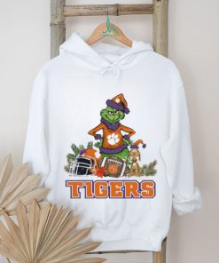 Clemson Santa Grinch And Santa Dog Christmas Shirt