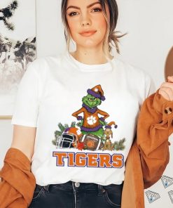 Clemson Santa Grinch And Santa Dog Christmas Shirt