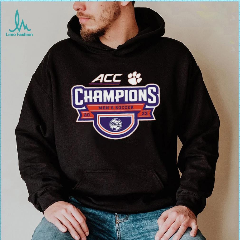 Clemson Tigers Blue 84 2023 ACC Men's Soccer Conference Tournament Champions Locker Room T Shirt Clemson Tigers Blue 84 2023 ACC Men's Soccer Conference Tournament Champions Locker Room T Shirt