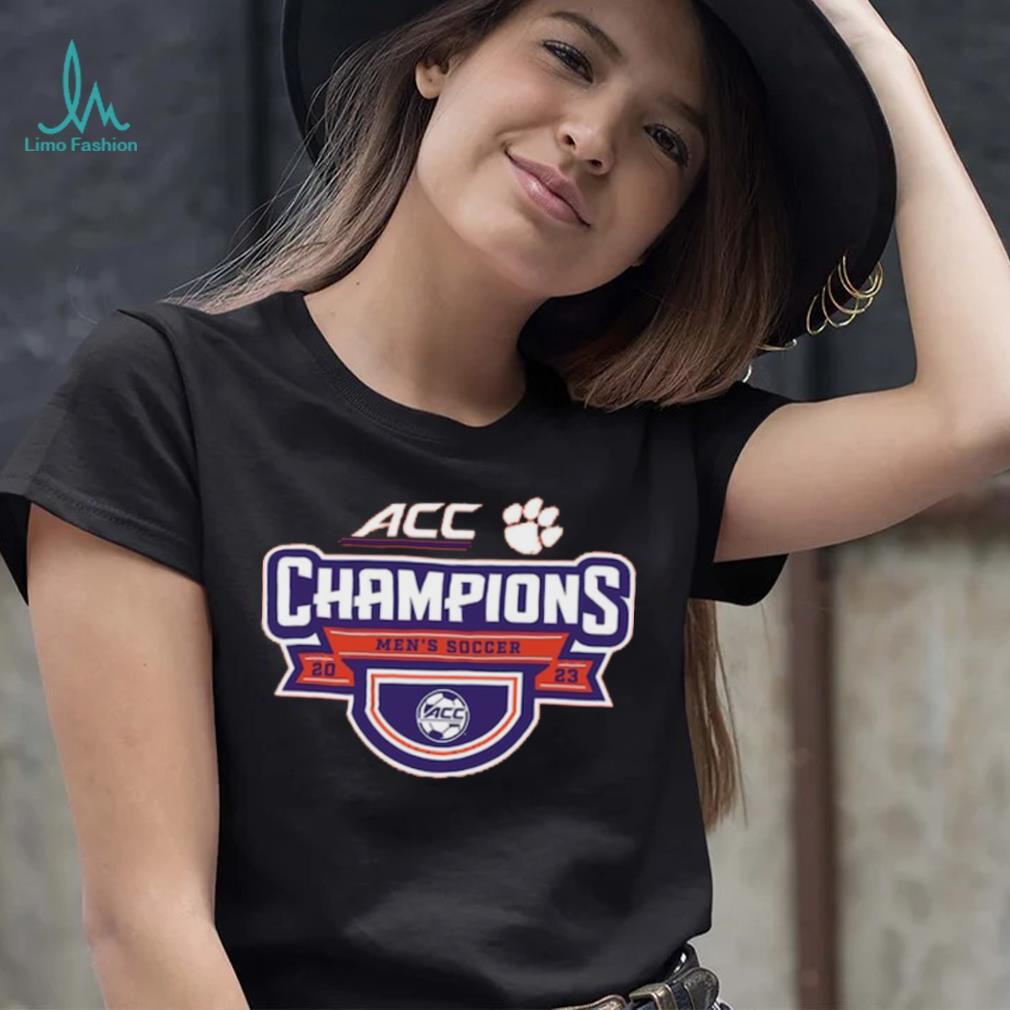 Clemson Tigers Blue 84 2023 ACC Men's Soccer Conference Tournament Champions Locker Room T Shirt Clemson Tigers Blue 84 2023 ACC Men's Soccer Conference Tournament Champions Locker Room T Shirt