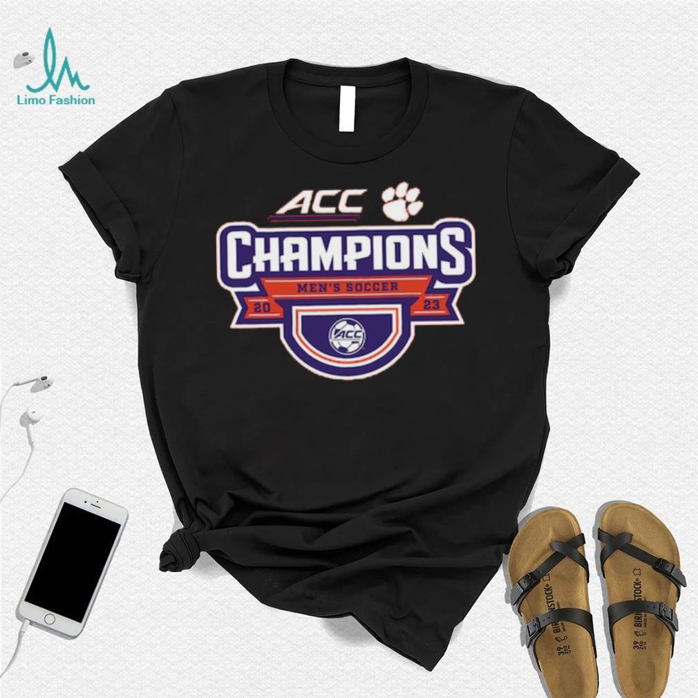 Clemson Tigers Blue 84 2023 ACC Men's Soccer Conference Tournament Champions Locker Room T Shirt Clemson Tigers Blue 84 2023 ACC Men's Soccer Conference Tournament Champions Locker Room T Shirt