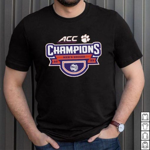 Clemson Tigers Blue 84 2023 ACC Men’s Soccer Conference Tournament Champions Locker Room T Shirt