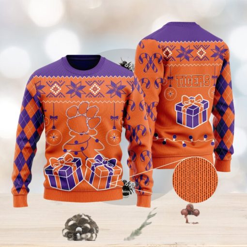 Clemson Tigers Funny Ugly Christmas Sweater Perfect Holiday Gift