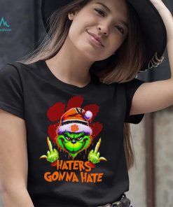 Clemson Tigers Grinch middle finger haters gonna hate shirt