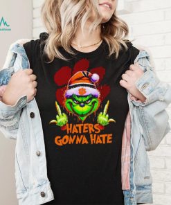 Clemson Tigers Grinch middle finger haters gonna hate shirt