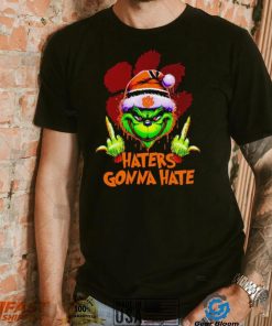 Clemson Tigers Grinch middle finger haters gonna hate shirt