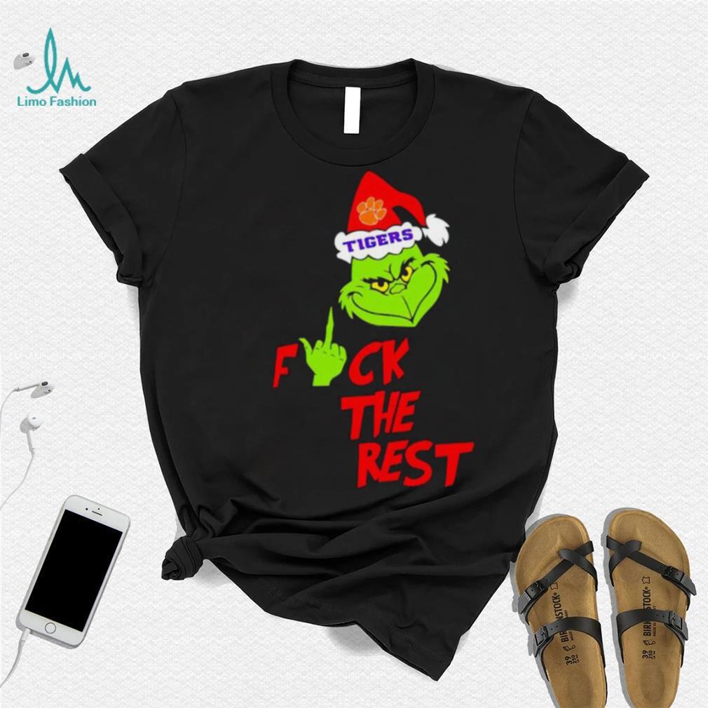 Clemson Tigers Santa Grinch fuck the rest shirt Clemson Tigers Santa Grinch fuck the rest shirt