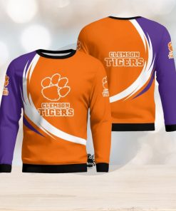 Clemson Tigers Simple Vintage 3D Sweater Christmas Gift For Fans