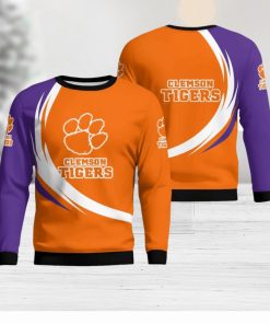 Clemson Tigers Simple Vintage 3D Sweater Christmas Gift For Fans