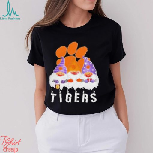 Clemson Tigers football team logo Gnomies Merry Christmas shirt