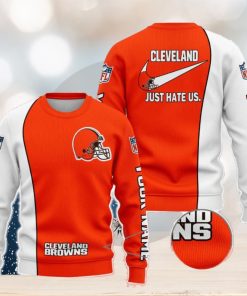 Cleveland Browns NFL Just Hate Us Personalized For Fans Sweater New