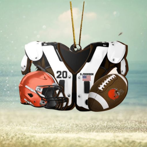 Cleveland Browns NFL Sport Ornament Custom Your Name And Number