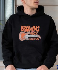 Cleveland Browns Rock Football Helmet And Guitar Shirt