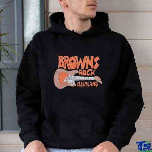 Cleveland Browns Rock Football Helmet And Guitar Shirt