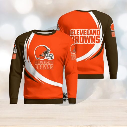 Cleveland Browns Simple Vintage 3D Sweater Christmas Gift For Fans