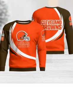 Cleveland Browns Simple Vintage 3D Sweater Christmas Gift For Fans