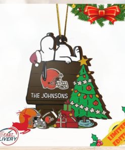 Cleveland Browns Snoopy NFL Sport Ornament Custom Name