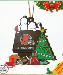 Cleveland Browns Snoopy NFL Sport Ornament Custom Name