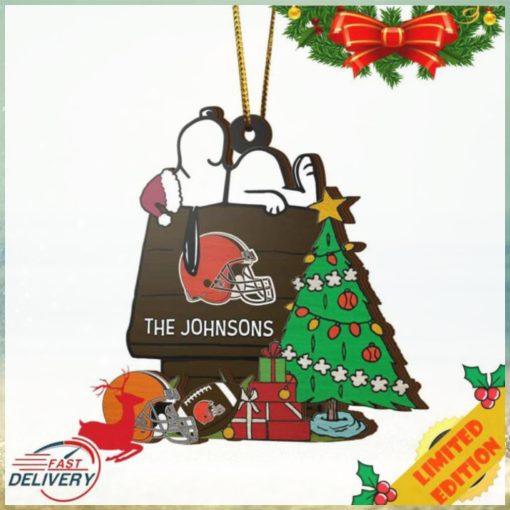 Cleveland Browns Snoopy NFL Sport Ornament Custom Name