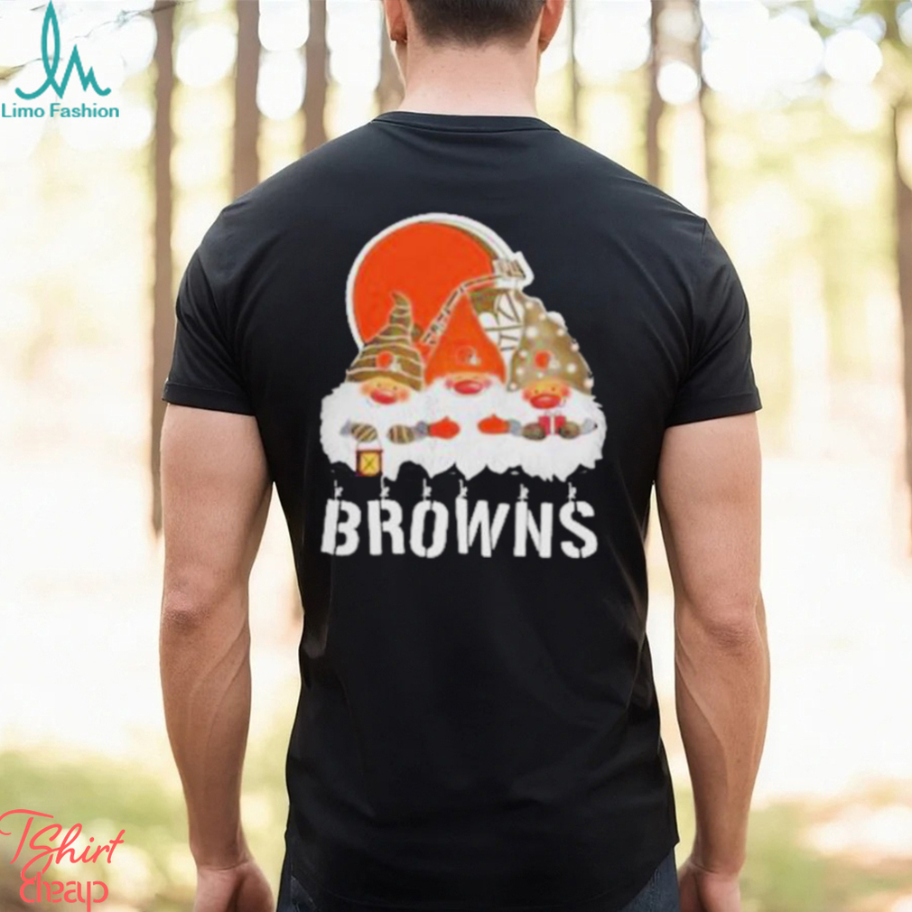 Cleveland Browns football team logo Gnomies Merry Christmas shirt Cleveland Browns football team logo Gnomies Merry Christmas shirt