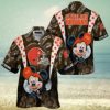 Mickey Mouse Disney World Christmas Hawaiian Shirts Snowflakes Button Merry Xmas