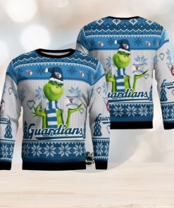 Cleveland Guardians Grinch Snowflake Pattern Ugly Sweater Christmas