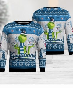 Cleveland Guardians Grinch Snowflake Pattern Ugly Sweater Christmas