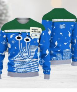 Clippy Is Front And Center On Microsoft’s Latest Holiday Ugly Christmas 3D Sweater