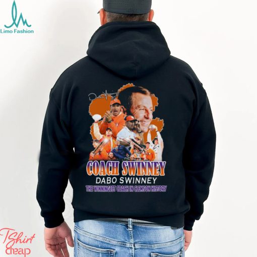 Coach Swinney Dabo Swinney The Winningest Coach In Clemson History T Shirt