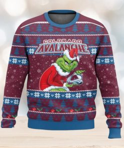 Colorado Avalanche Grinch Ugly Christmas Sweater Trending Sweater For 2023 Christmas Holidays