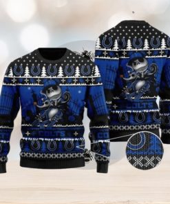 Colts Jack Skellington Halloween Knitted Ugly Christmas Sweater