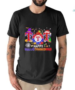 Comfort Colors Texas Rangers Happy HalloThanksMas T shirt