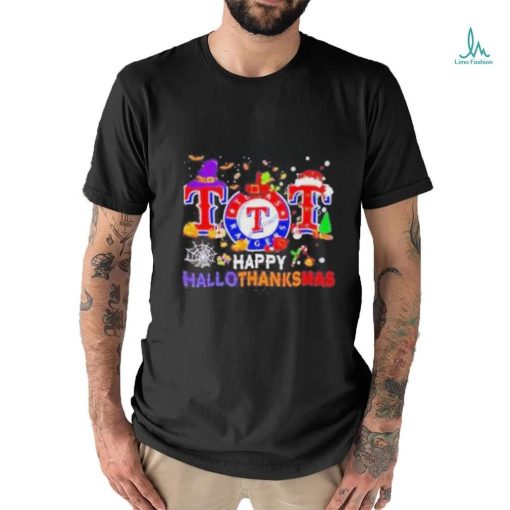 Comfort Colors Texas Rangers Happy HalloThanksMas T shirt
