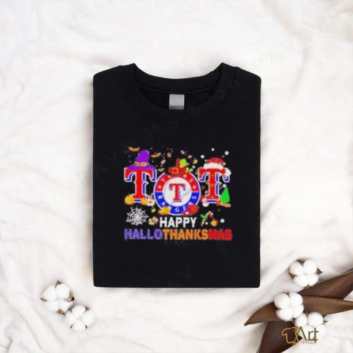 Comfort Colors Texas Rangers Happy HalloThanksMas T shirt